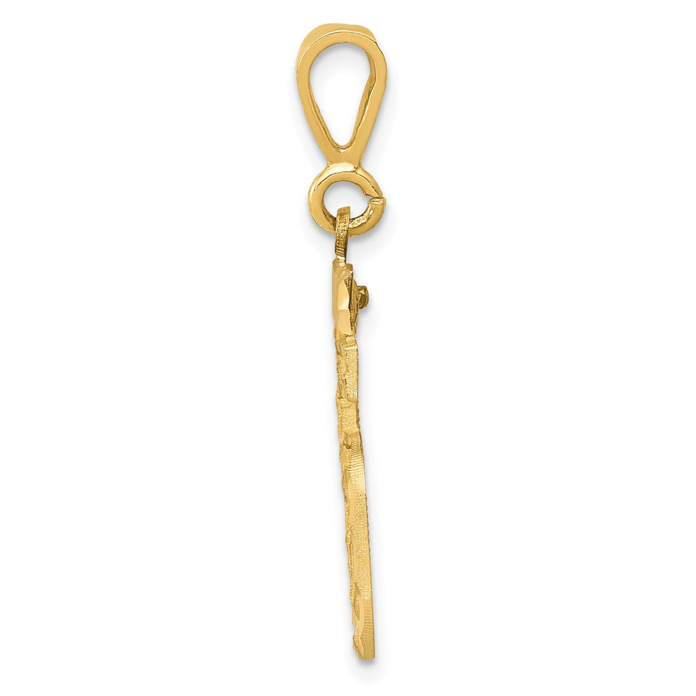 14k Medium Diamond-cut Number 85 Charm