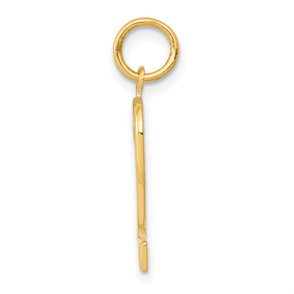 14k Medium Polished Number 2 Charm