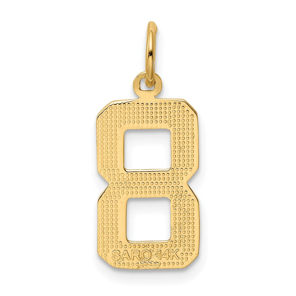 14k Medium Polished Number 8 Charm