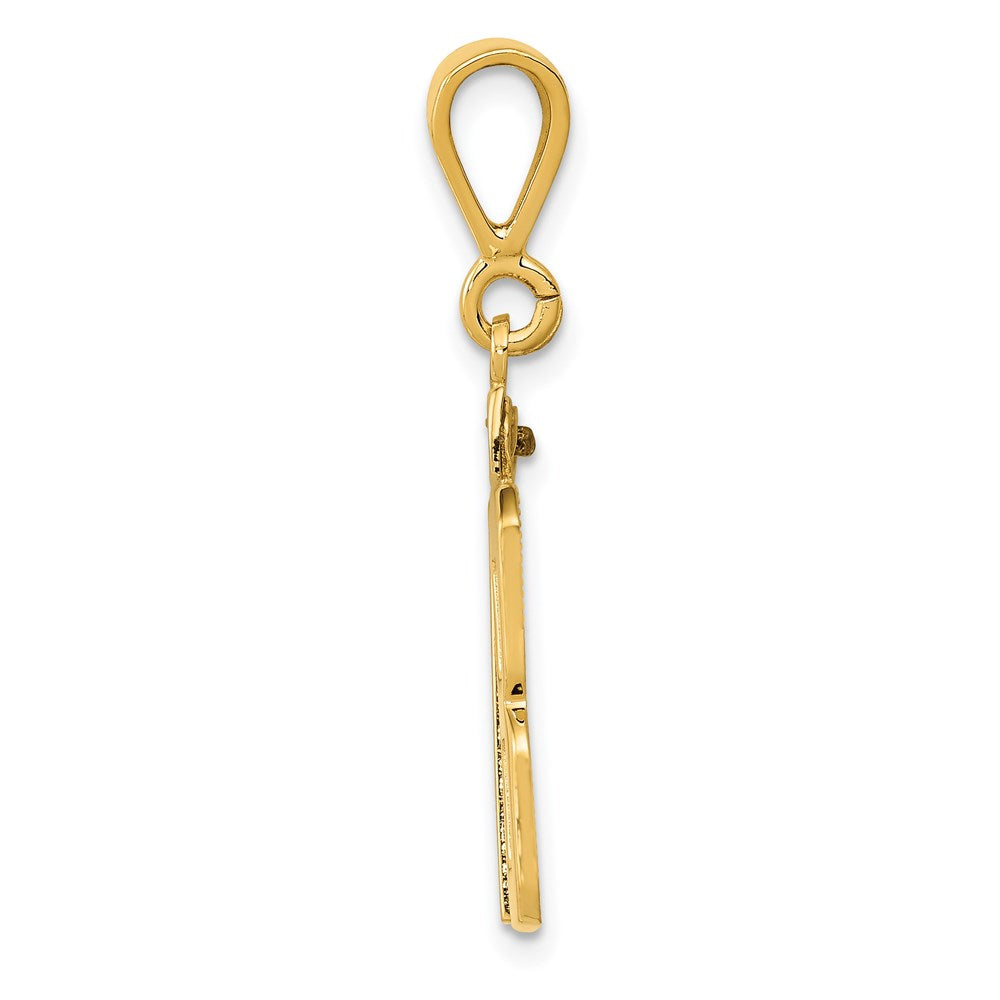 14k Medium Polished Number 18 Charm