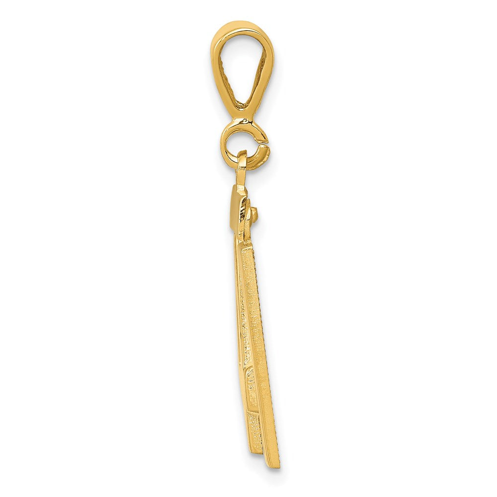 14k Medium Polished Number 41 Charm
