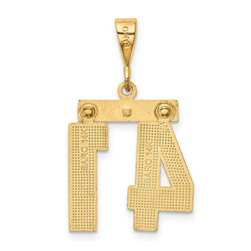 14k Medium Polished Number 41 Charm