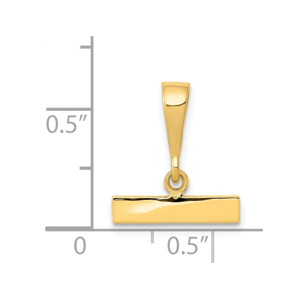 14ky Casted Medium Polished Top Charm