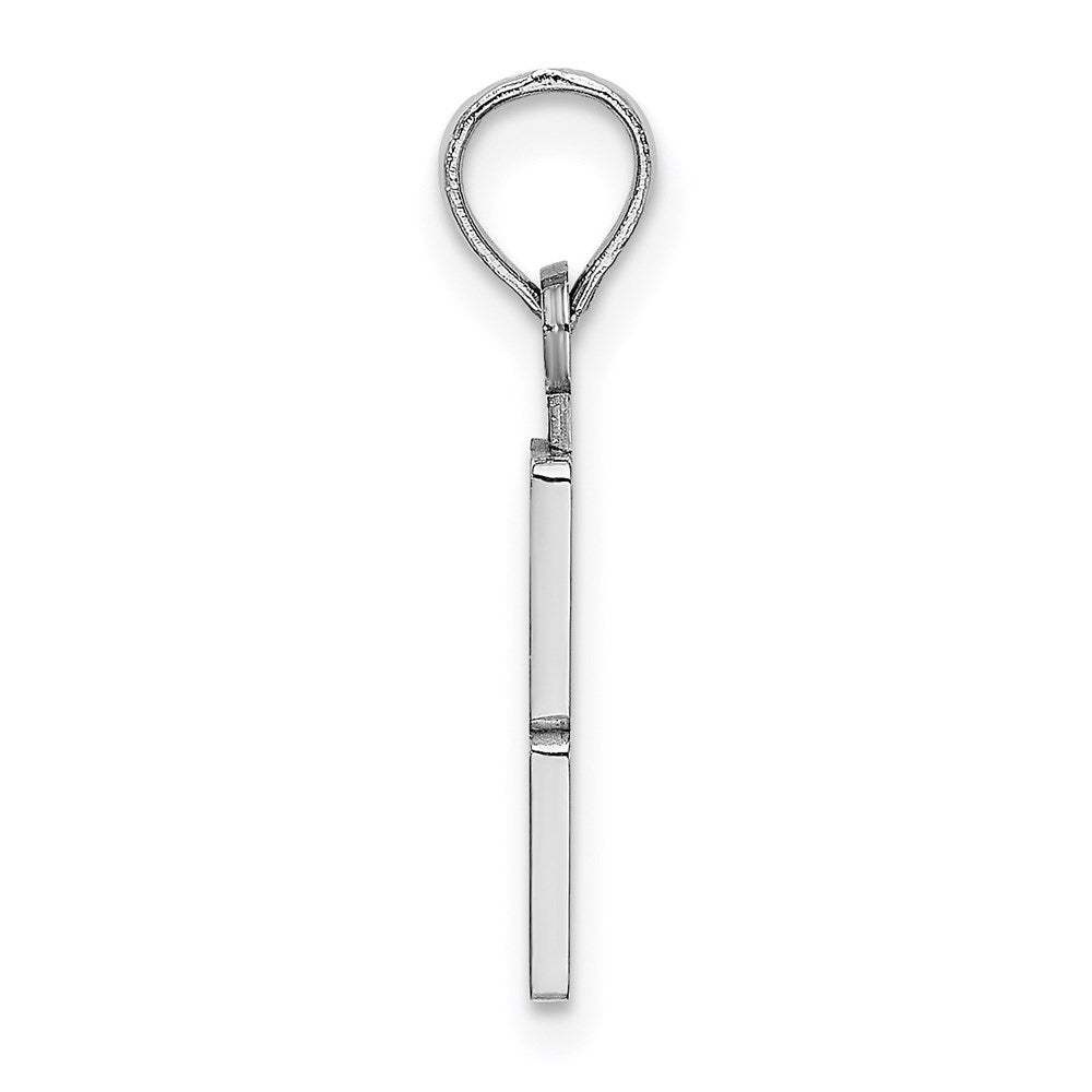 14kw Polished Number 3 Pendant