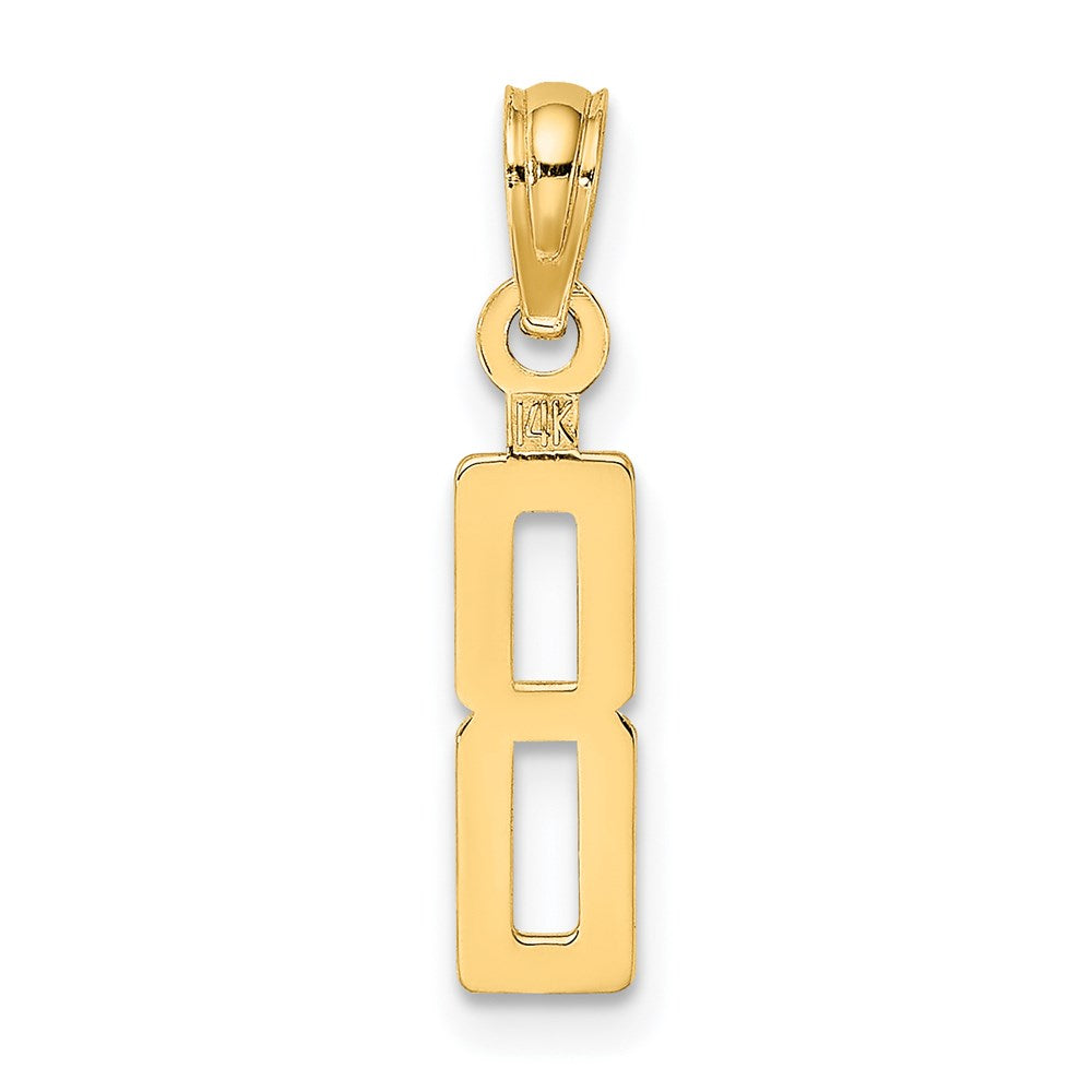 14k Polished Number 8 Pendant