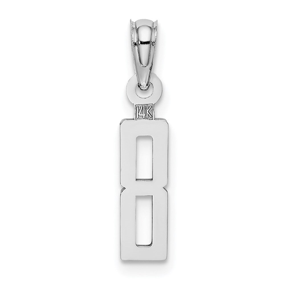 14kw Polished Number 8 Pendant