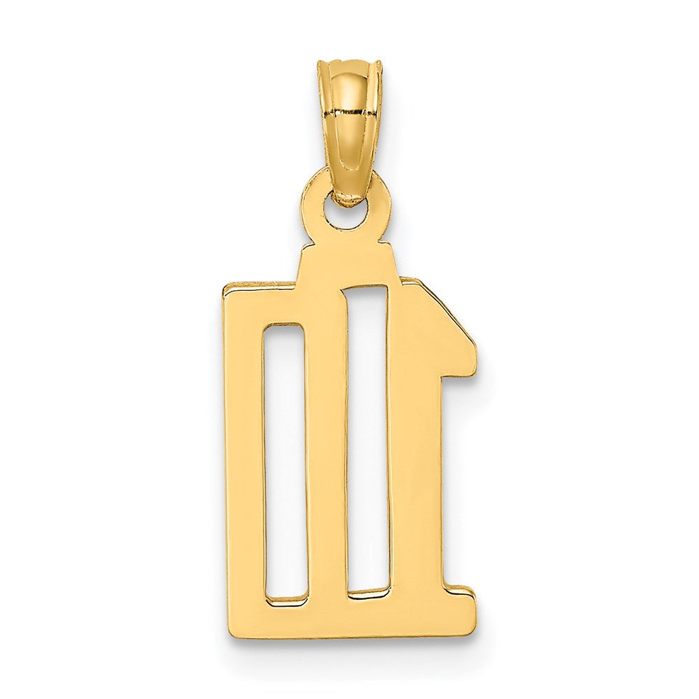 14k Polished Number 10 Pendant