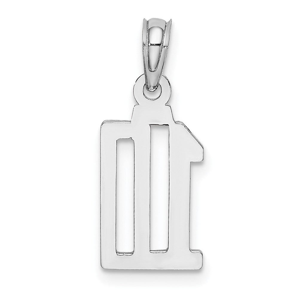 14kw Polished Number 10 Pendant