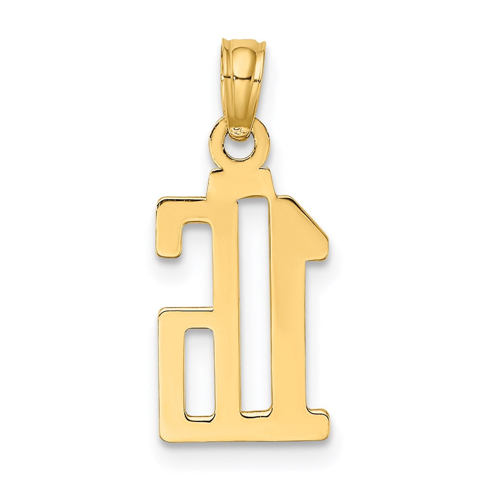 14k Polished Number 16 Pendant