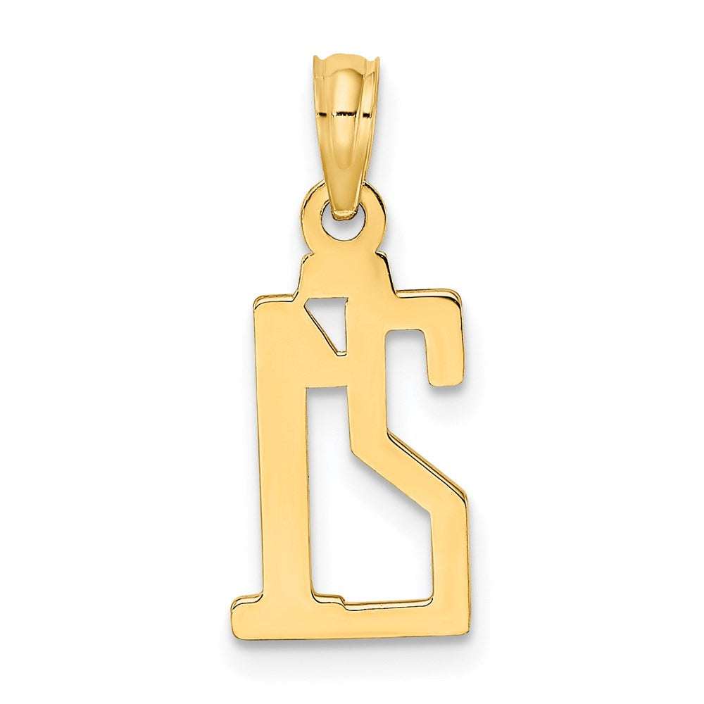 14k Polished Number 21 Pendant