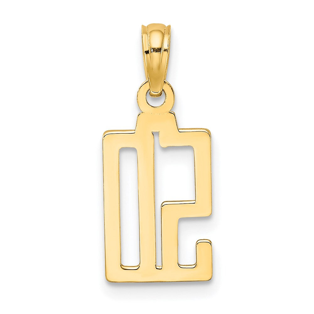 14k Polished Number 50 Pendant