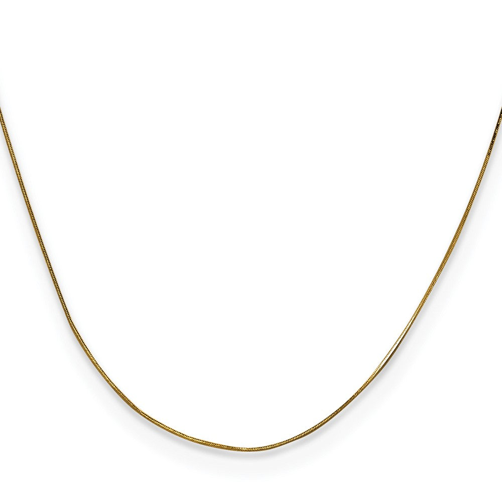 14K 18 inch .5mm Octagonal Snake with Lobster Clasp Chain