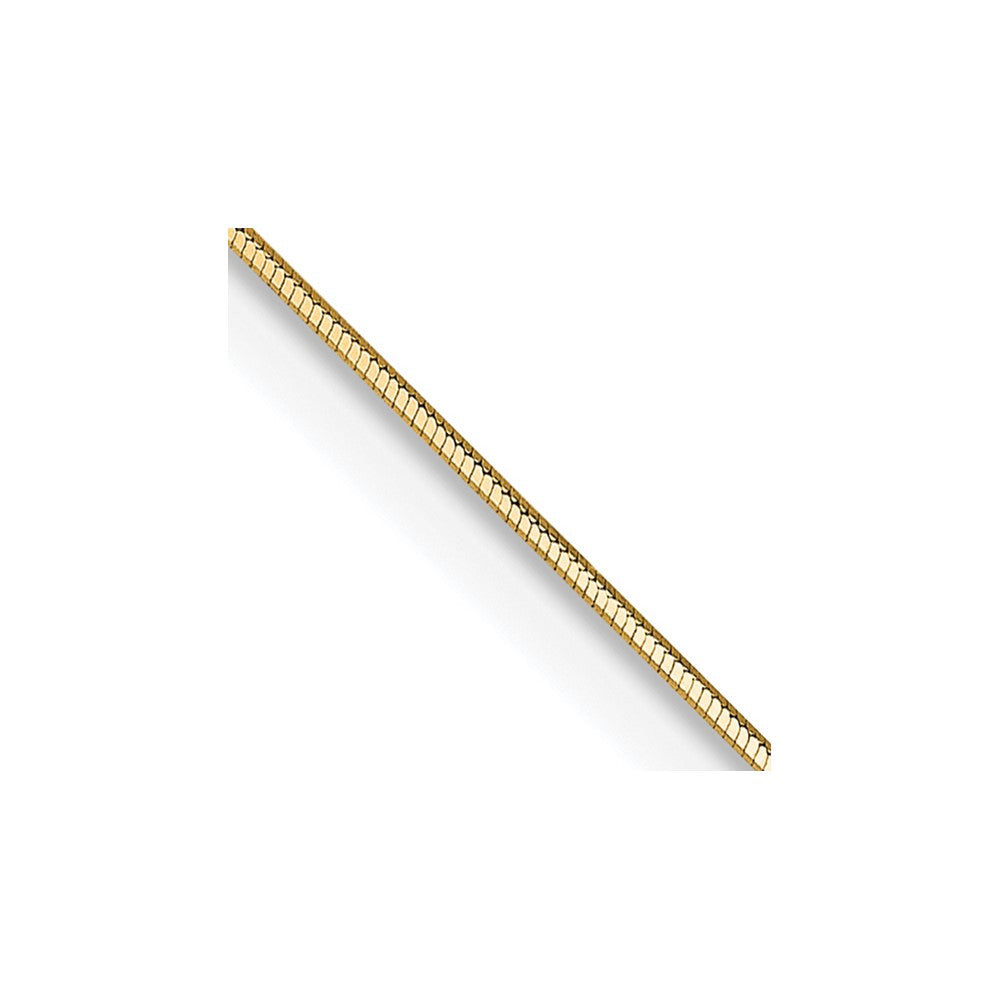 14K 24 inch .5mm Octagonal Snake with Lobster Clasp Chain