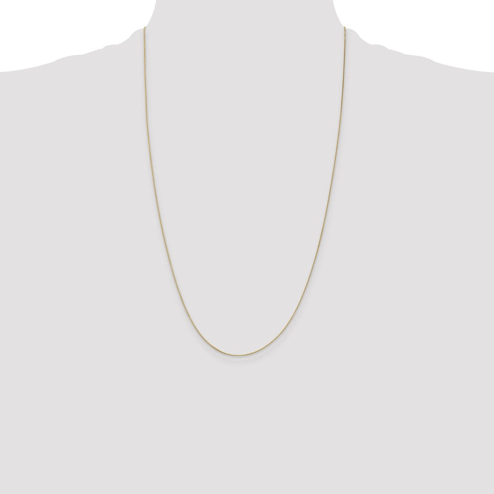 14K 26 inch .5mm Box with Spring Ring Clasp Chain