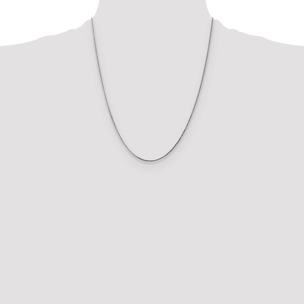 14k WG 1.3mm Curb Pendant Chain