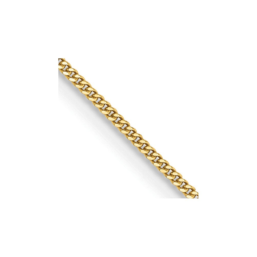 14K 20 inch .9mm Curb with Spring Ring Clasp Pendant Chain
