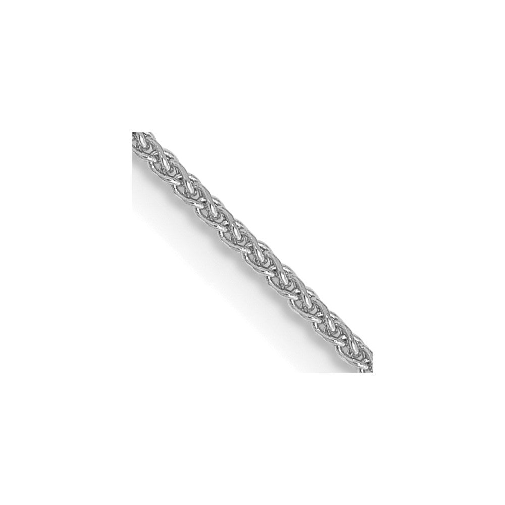 14K White Gold 26 inch 1.05mm Diamond-cut Spiga with Spring Ring Clasp Chain