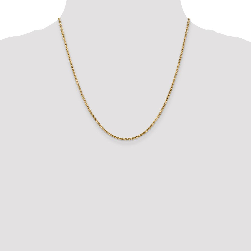 14K 20 inch 2.2mm Forzantine Cable with Lobster Clasp Chain