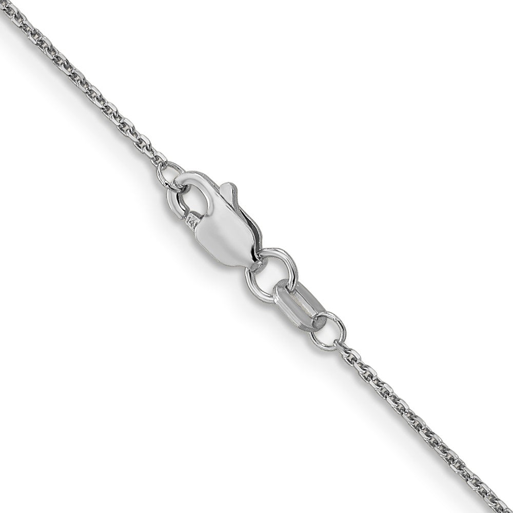 14K White Gold 30 inch .95mm Diamond-cut Cable with Lobster Clasp Chain