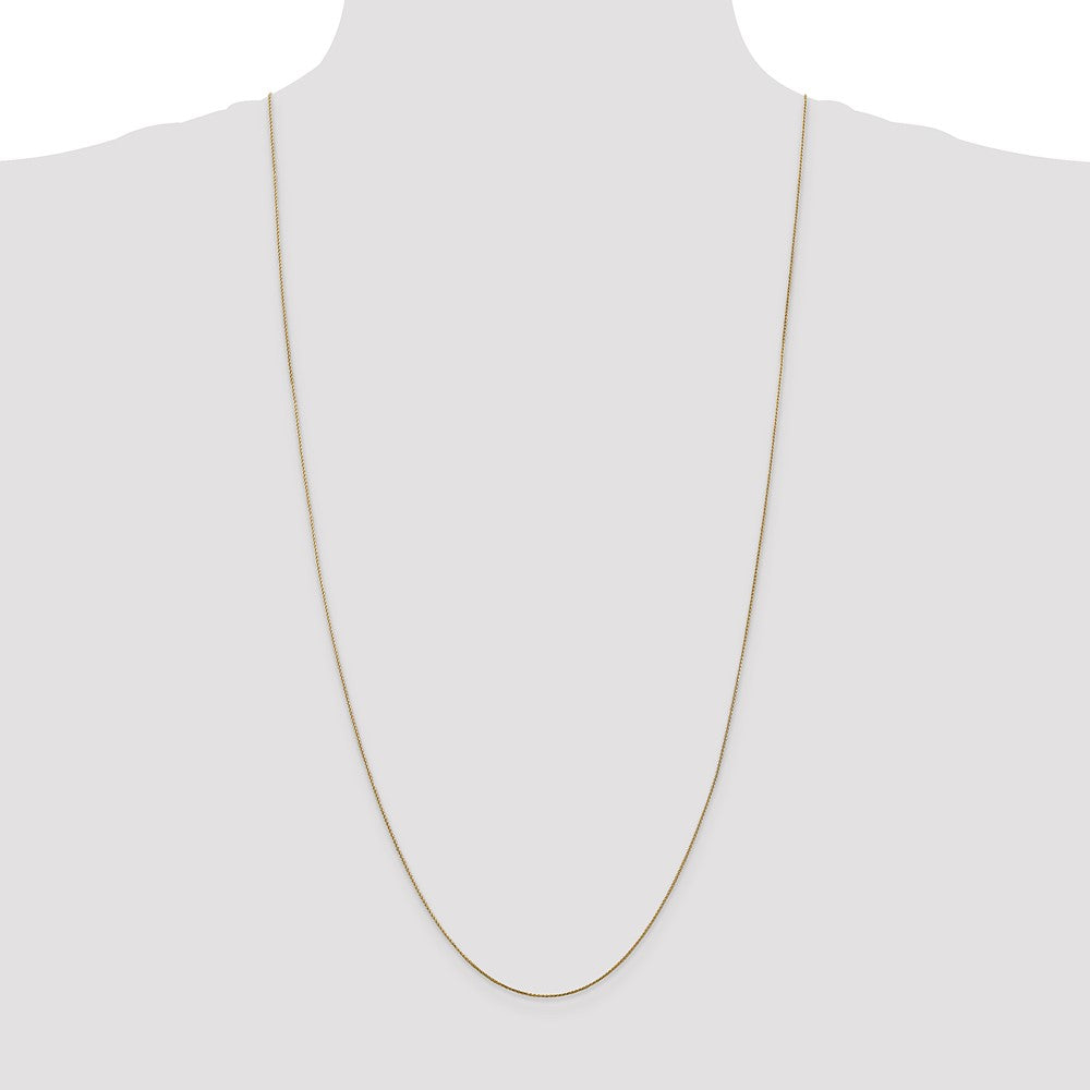 14K 30 inch .85mm Diamond-cut Spiga with Lobster Clasp Chain