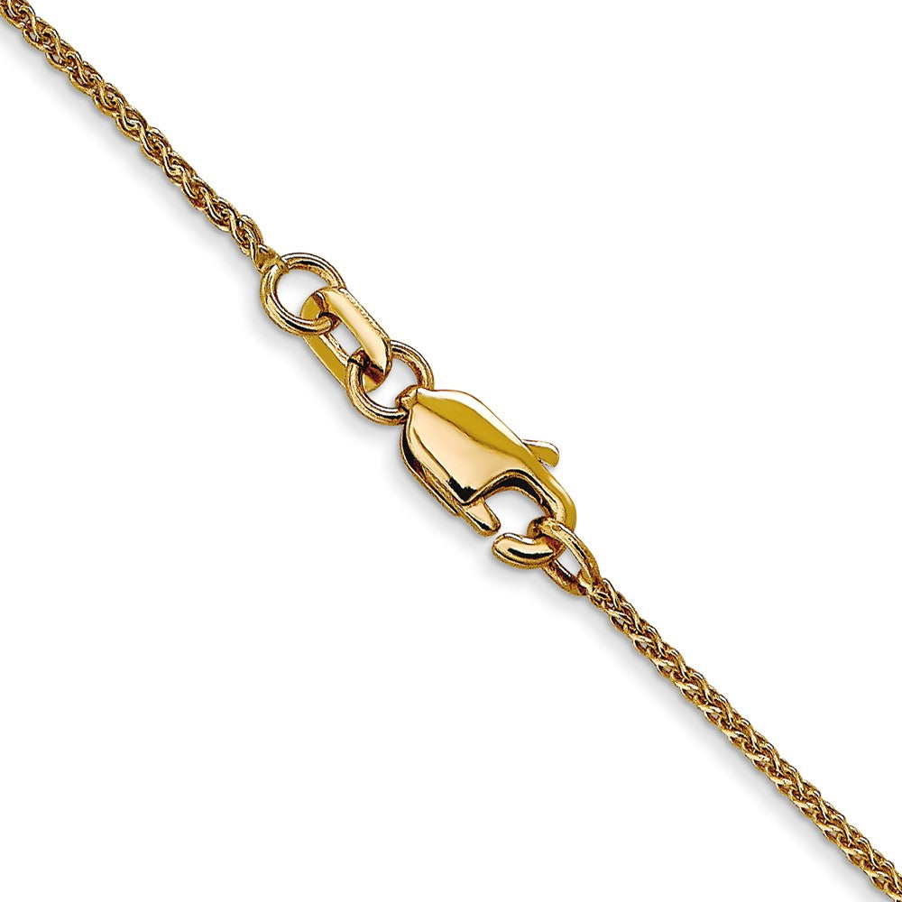 14K 26 inch 1.05mm Diamond-cut Spiga with Lobster Clasp Chain