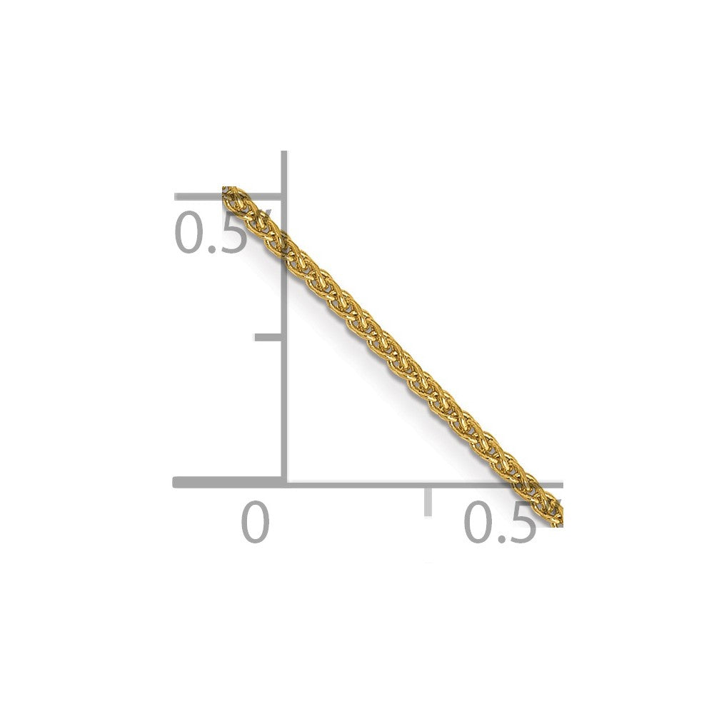 14K 14 inch 1.05mm Diamond-cut Spiga with Lobster Clasp Chain