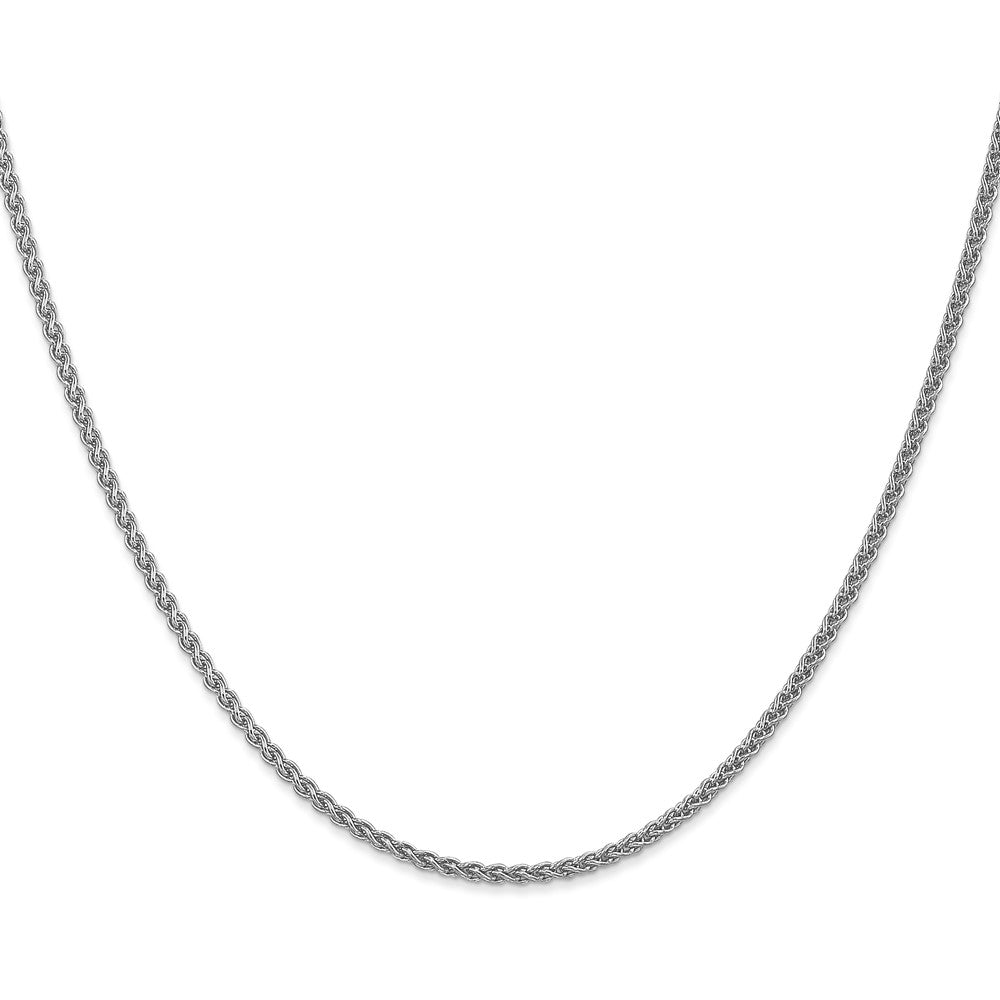 14k WG 1.05mm Spiga with Spring Ring Clasp Chain