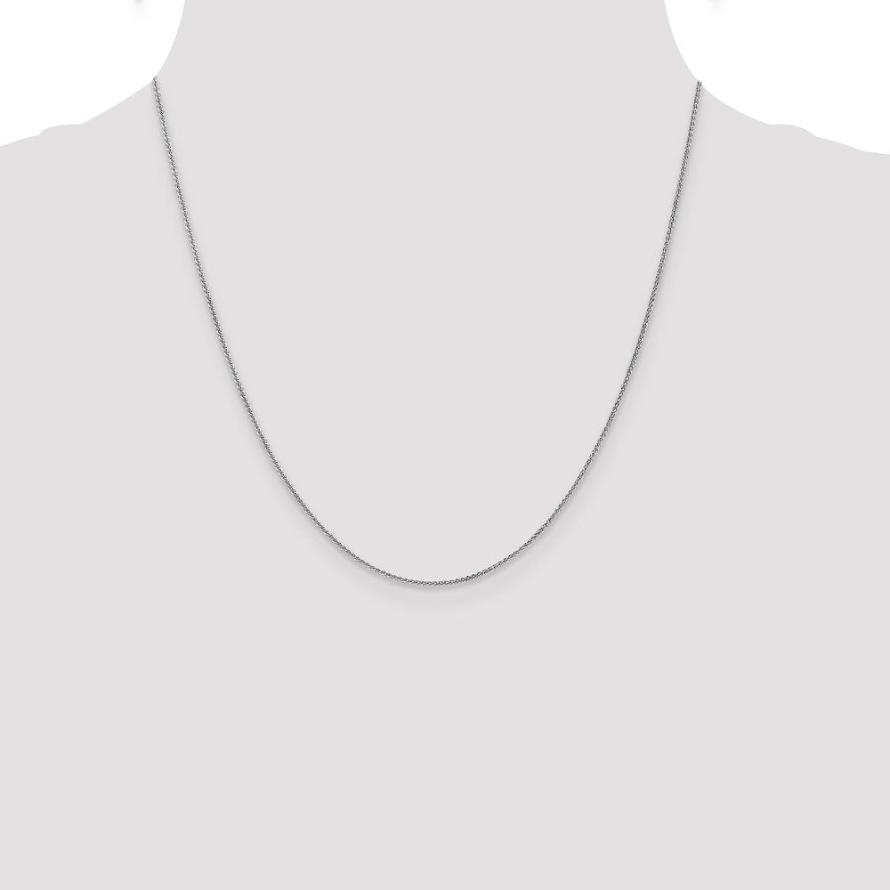 14K White Gold 20 inch 1.05mm Spiga with Lobster Clasp Chain