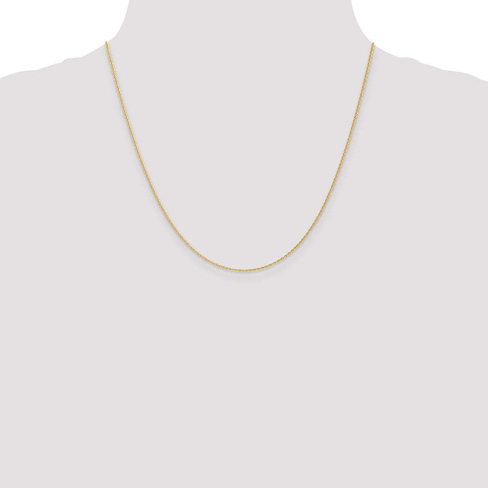 14K 20 inch 1.1mm Baby Rope with Spring Ring Clasp Chain