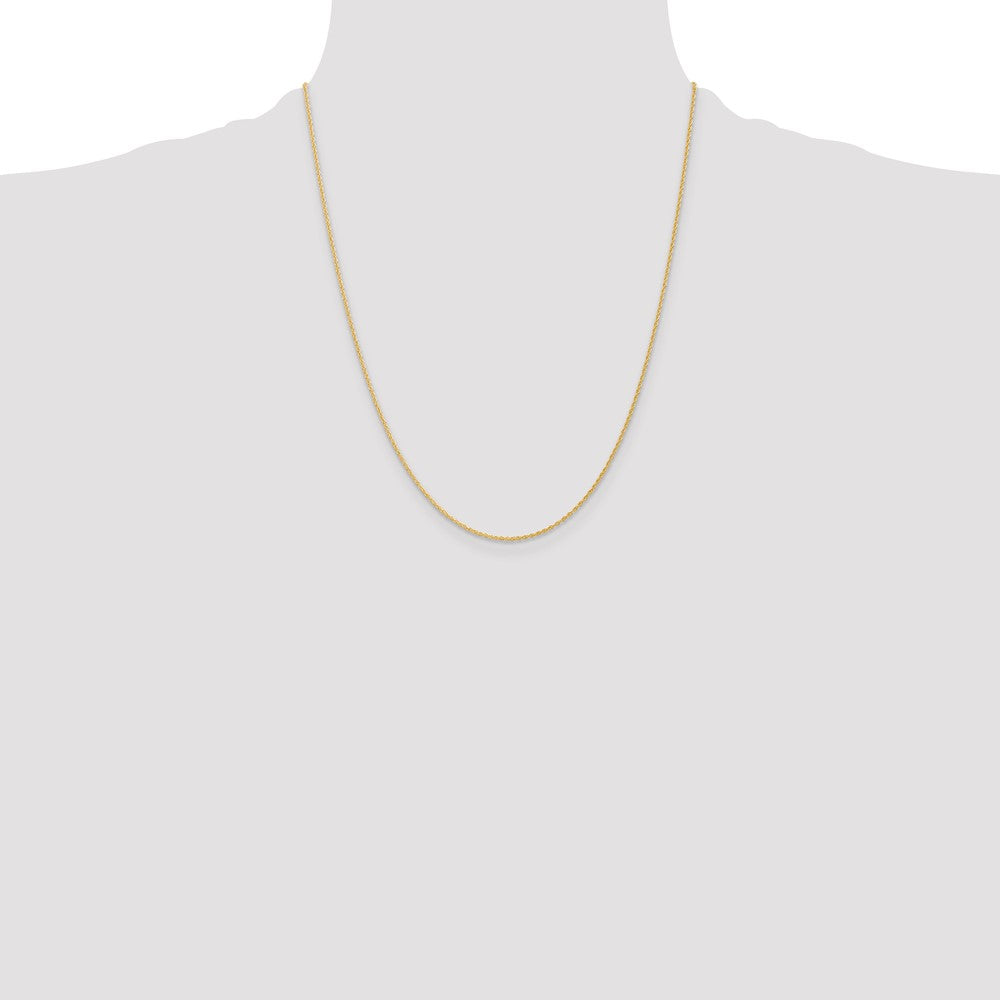 14K 22 inch 1.1mm Baby Rope with Spring Ring Clasp Chain