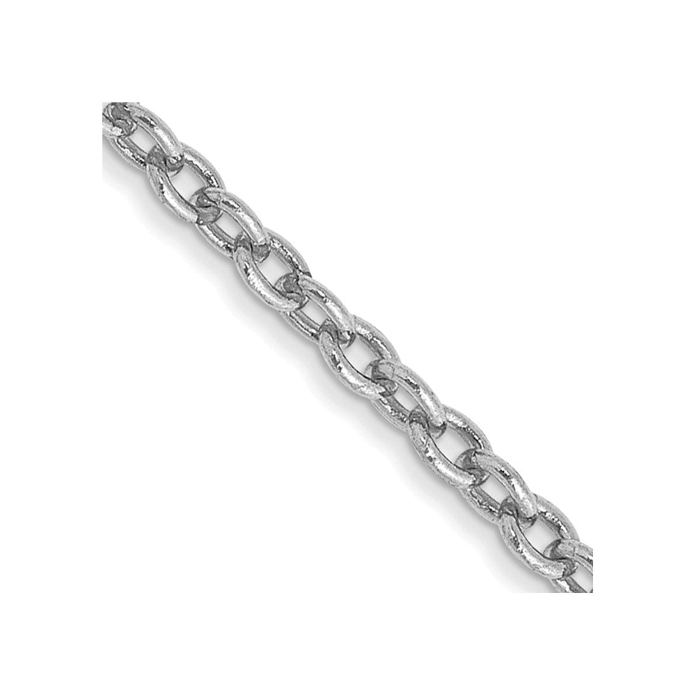 14K White Gold 16 inch 1.8mm Forzantine Cable with Lobster Clasp Chain
