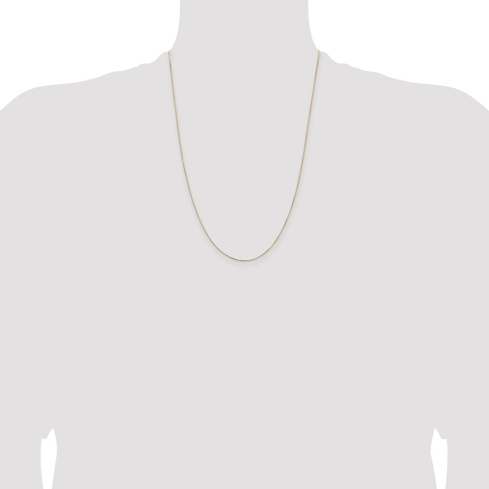 14K 24 inch .5mm Box with Lobster Clasp Chain