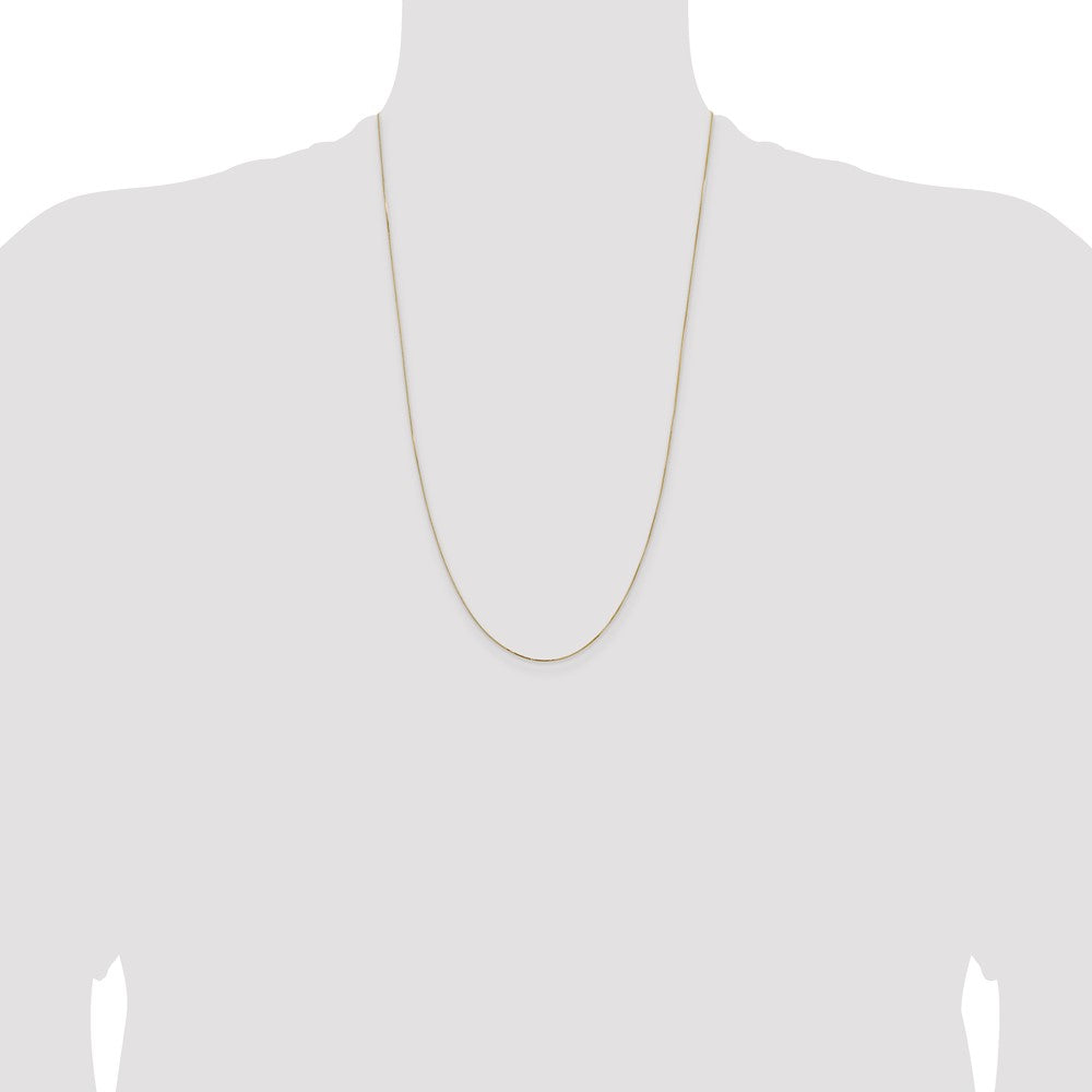 14K 26 inch .5mm Box with Lobster Clasp Chain