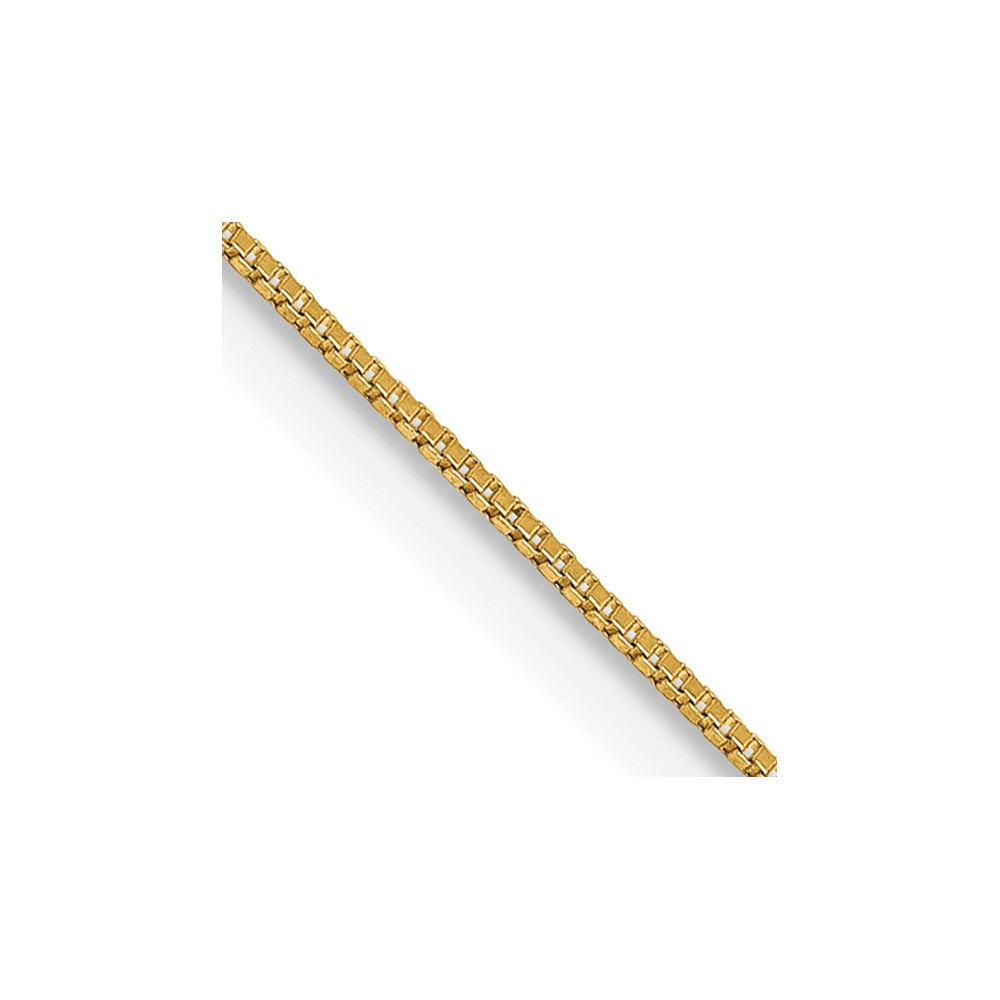 14K 22 inch .5mm Box with Spring Ring Clasp Chain