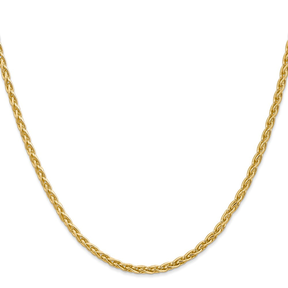14k 22 inch 3mm Parisian Wheat with Lobster Clasp Chain