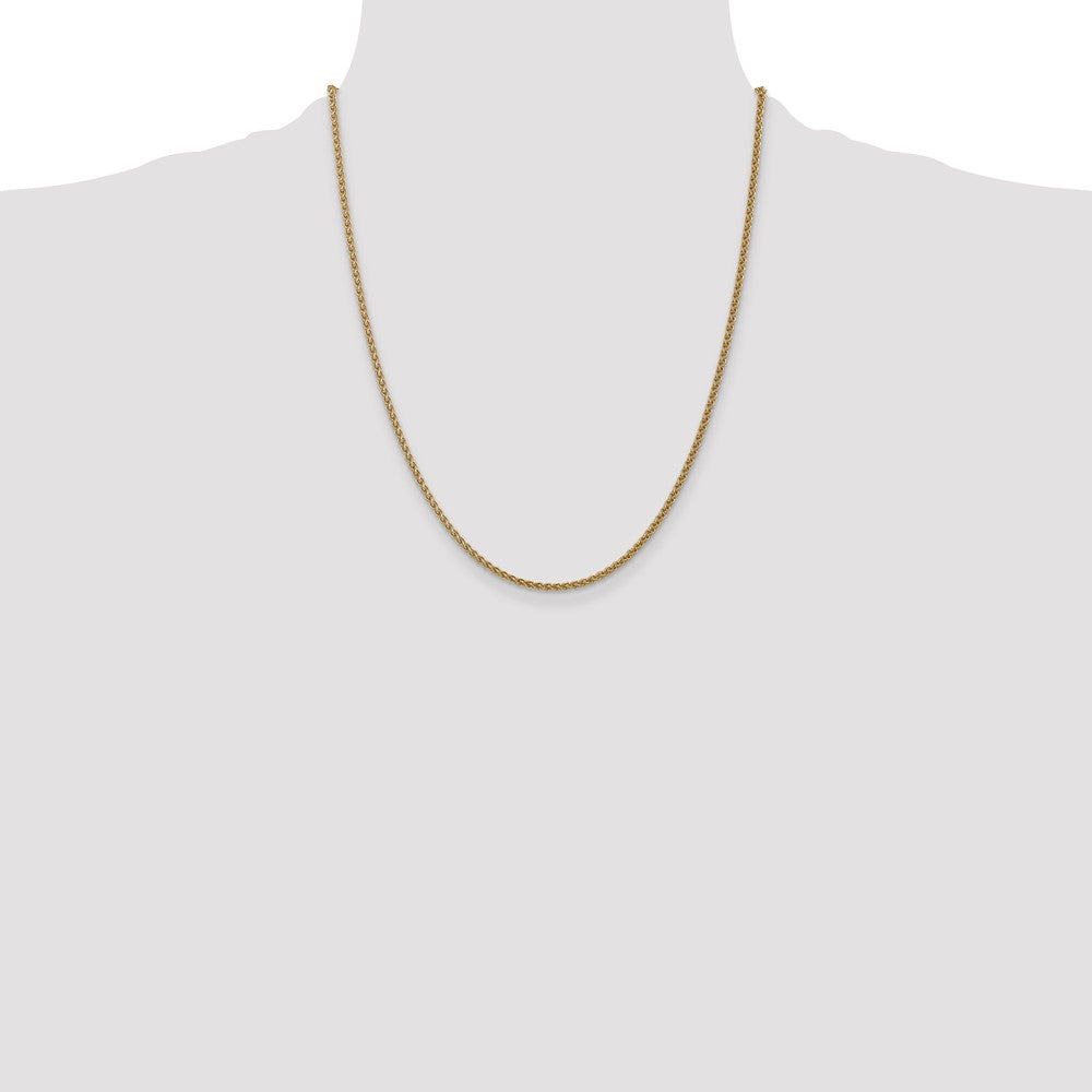 14K 22 inch 1.05mm Spiga with Spring Ring Clasp Chain