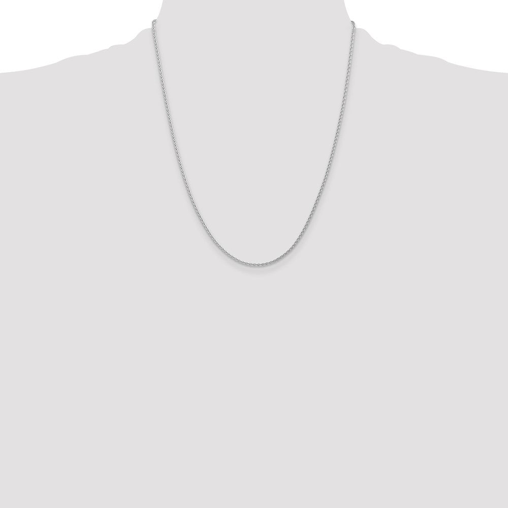 14K White Gold 22 inch 1.75mm Parisian Wheat with Lobster Clasp Chain