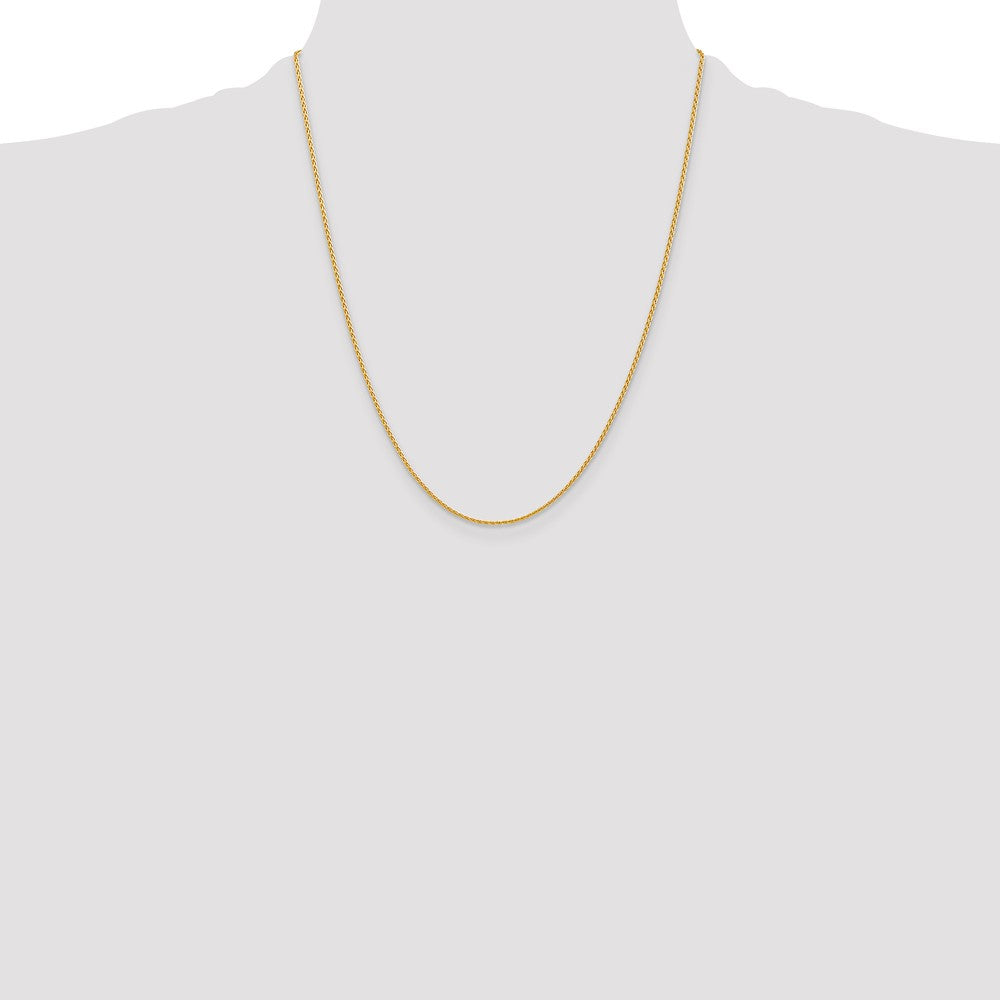 14k 22 inch 1.5mm Parisian Wheat with Lobster Clasp Chain