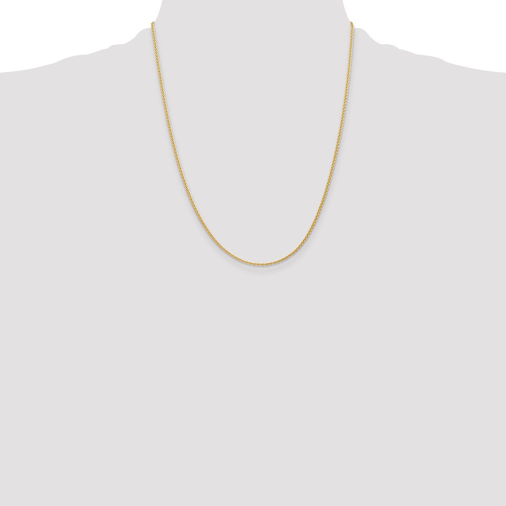 14k 22 inch 1.75mm Parisian Wheat with Lobster Clasp Chain