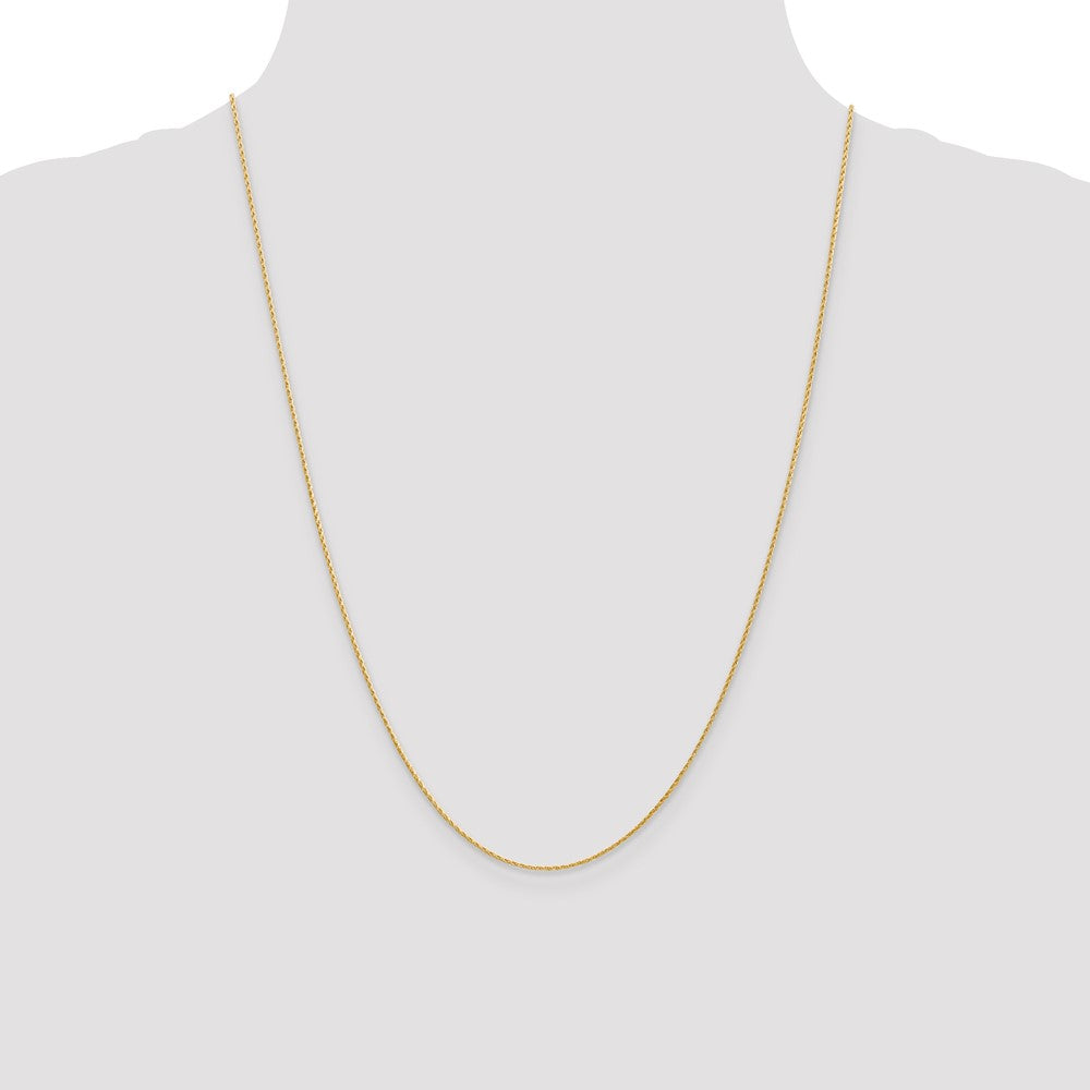 14K 24 inch 1mm Round Parisian Wheat with Lobster Clasp Chain