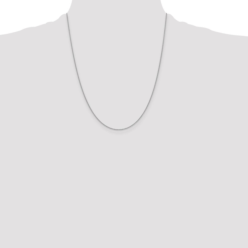 14K White Gold 22 inch 1.4mm Forzantine Cable with Lobster Clasp Chain