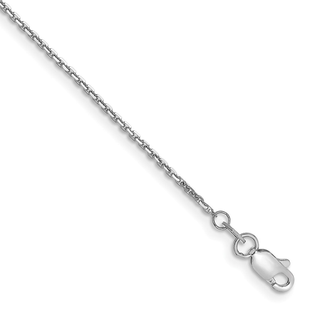 14k WG 1.2mm D/C Cable Chain