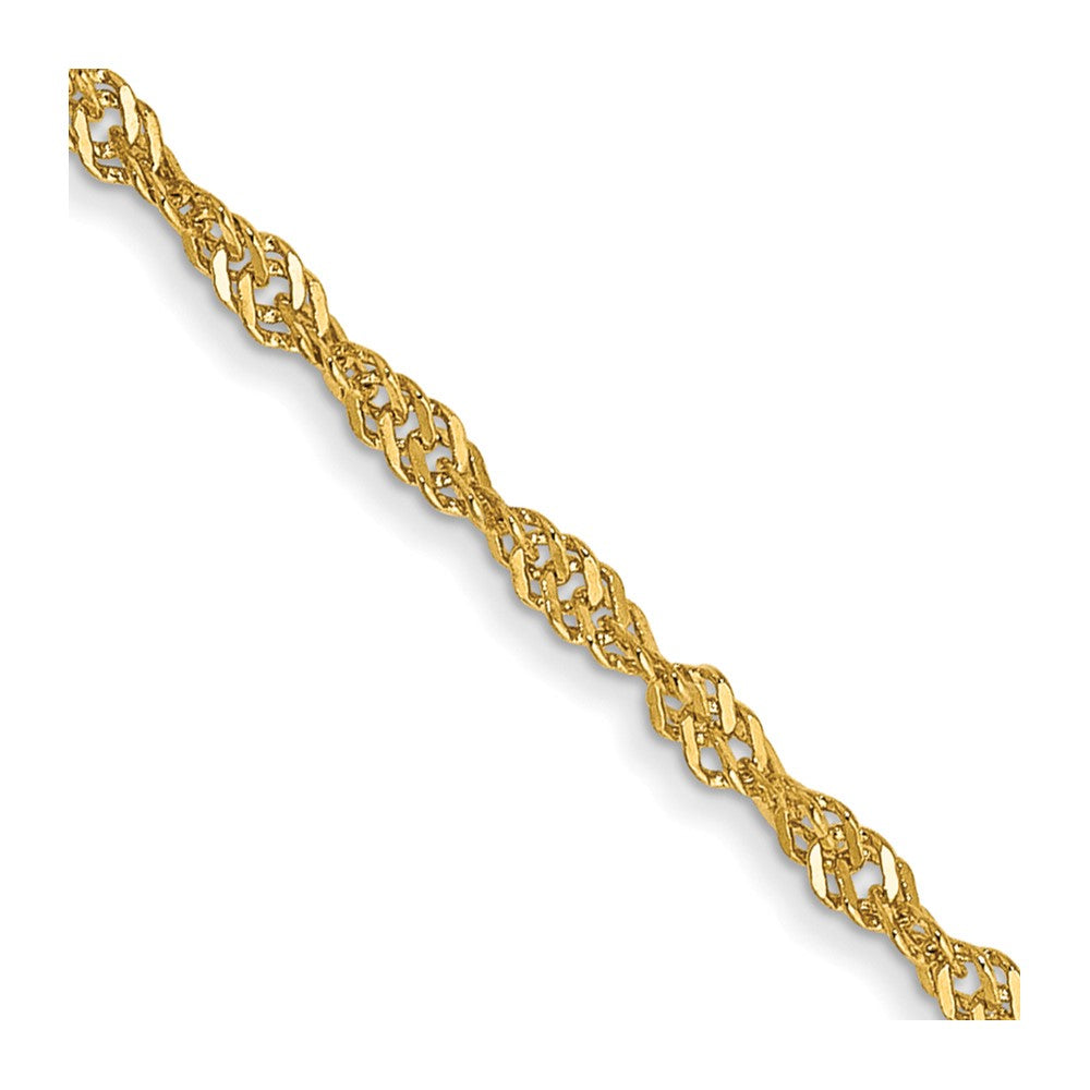 14K 22 inch 1.40mm Singapore with Spring Ring Clasp Chain