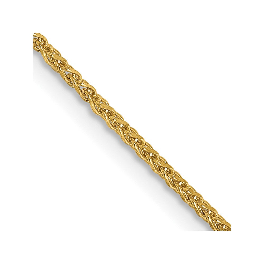 14K 26 inch 1.25mm Diamond-cut Spiga with Lobster Clasp Chain