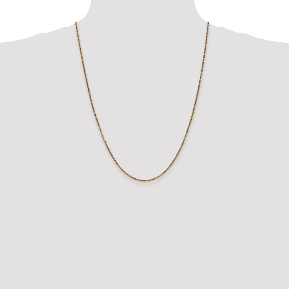 14K 24 inch 1.7mm Diamond-cut Spiga with Lobster Clasp Chain