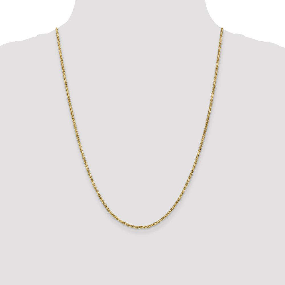 14k 24 inch 2.25mm Parisian Wheat with Lobster Clasp Chain