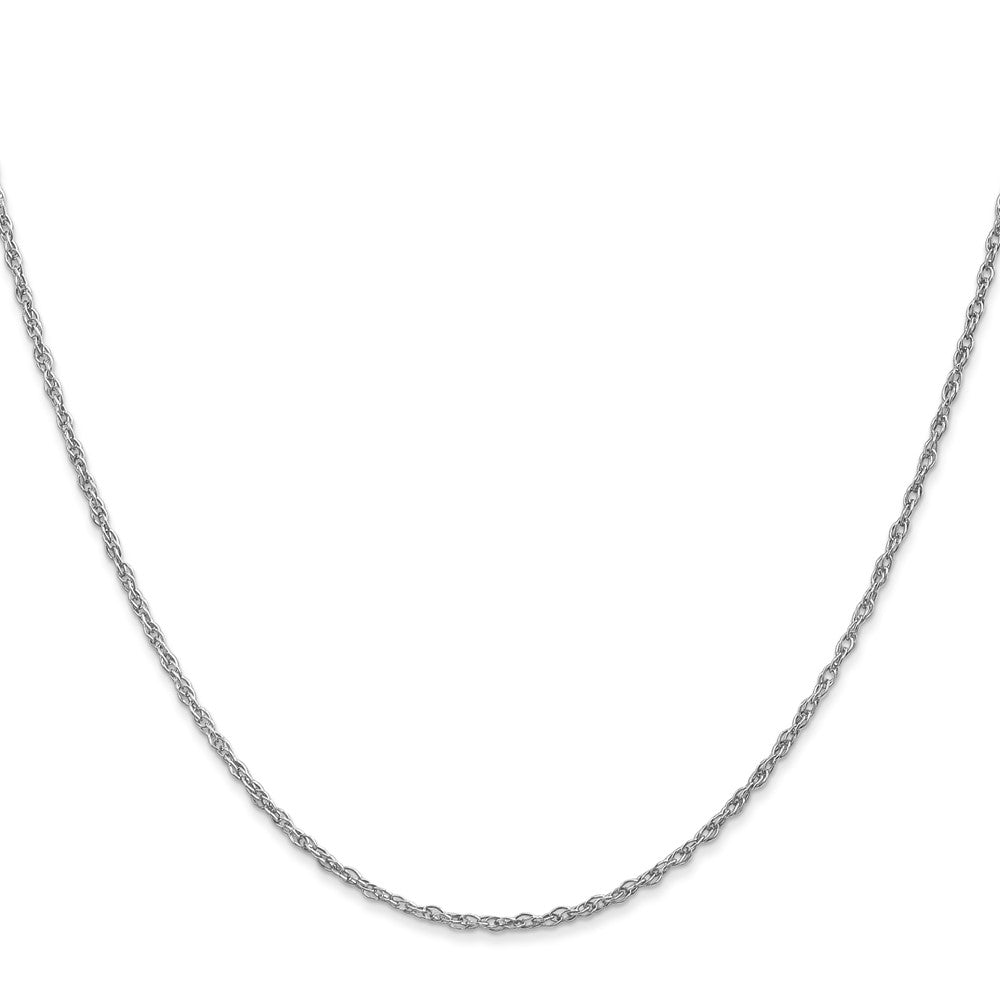 14K White Gold 24 inch 1.3mm Heavy Baby Rope with Lobster Clasp Chain