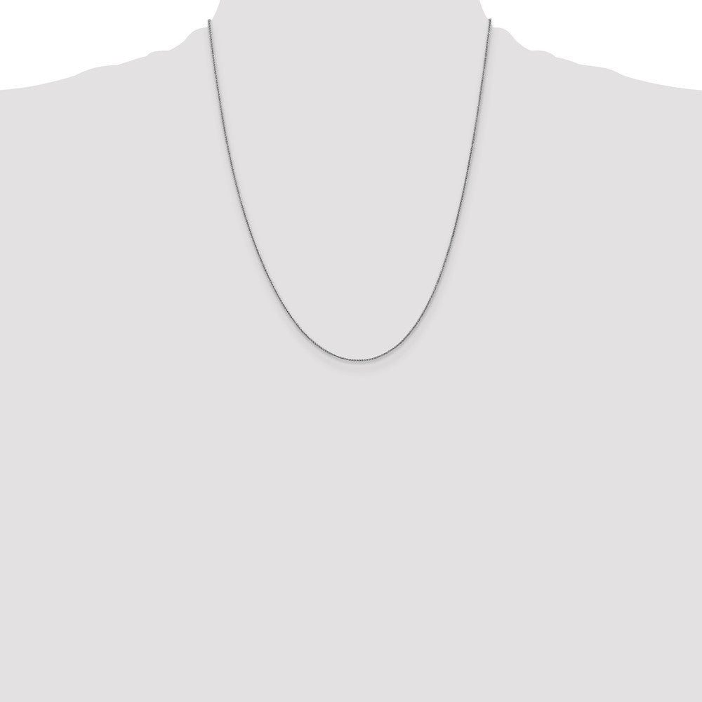 14K White Gold 22 inch .85mm Spiga with Lobster Clasp Chain