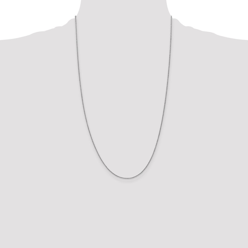 14K White Gold 26 inch .85mm Spiga with Lobster Clasp Chain