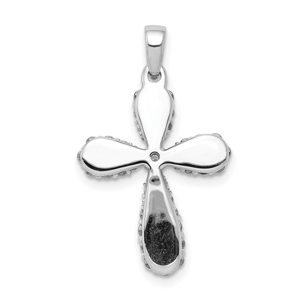 14k White Gold 5/8ct. Diamond Cross Pendant